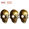 1-10PCS Halloween Horror Skull Mask Creepy Laughing Ghost Face Gold Silver Costume Prop for Party Cosplay Haunted House Decor