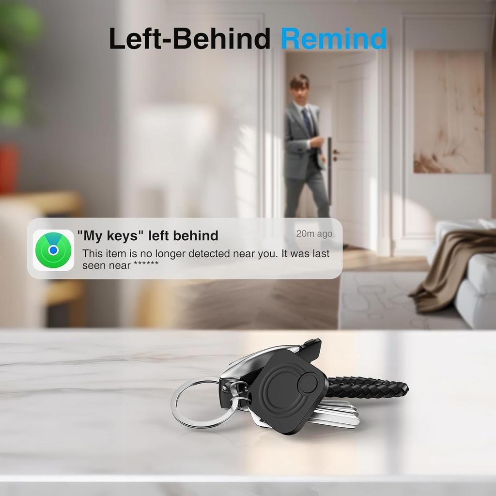 Tags-2 Pack Air Tracker, Key Finders and Item Finder Locator with Sound, Smart Tag Bluetooth Trackers Compatible with Apple Find My (iOS Only),