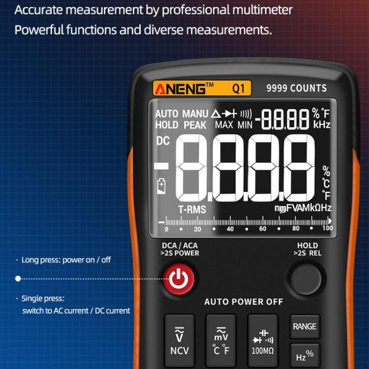 ANENG AN-Q1 Automatic High-Precision Intelligent Digital Multimeter, Specification: Standard with Cable