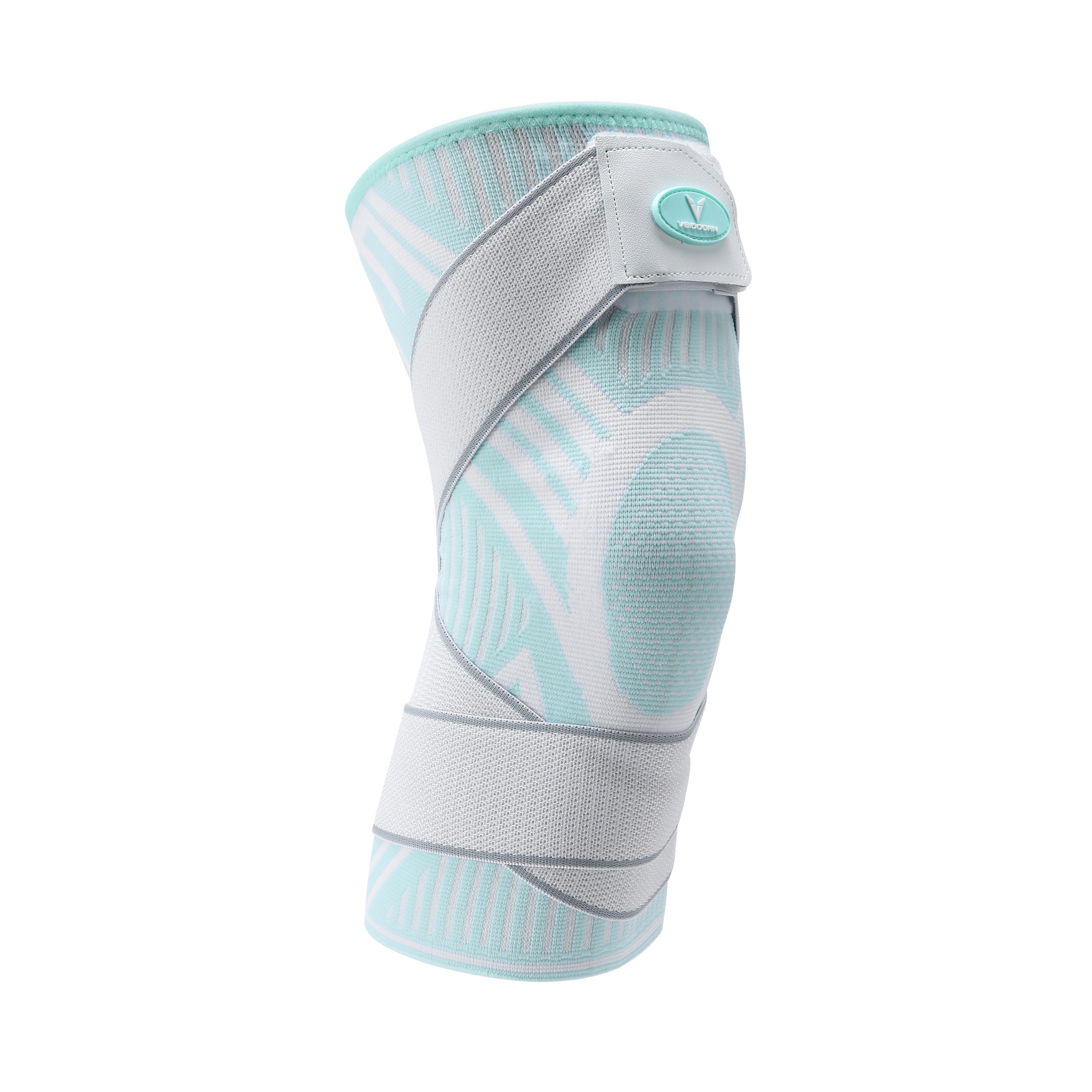 

1PC Men Compression Sport Crossfit Knee Pads Fitness Gear Elastic Basketball Volleyball Knee Brace with Long Straps M