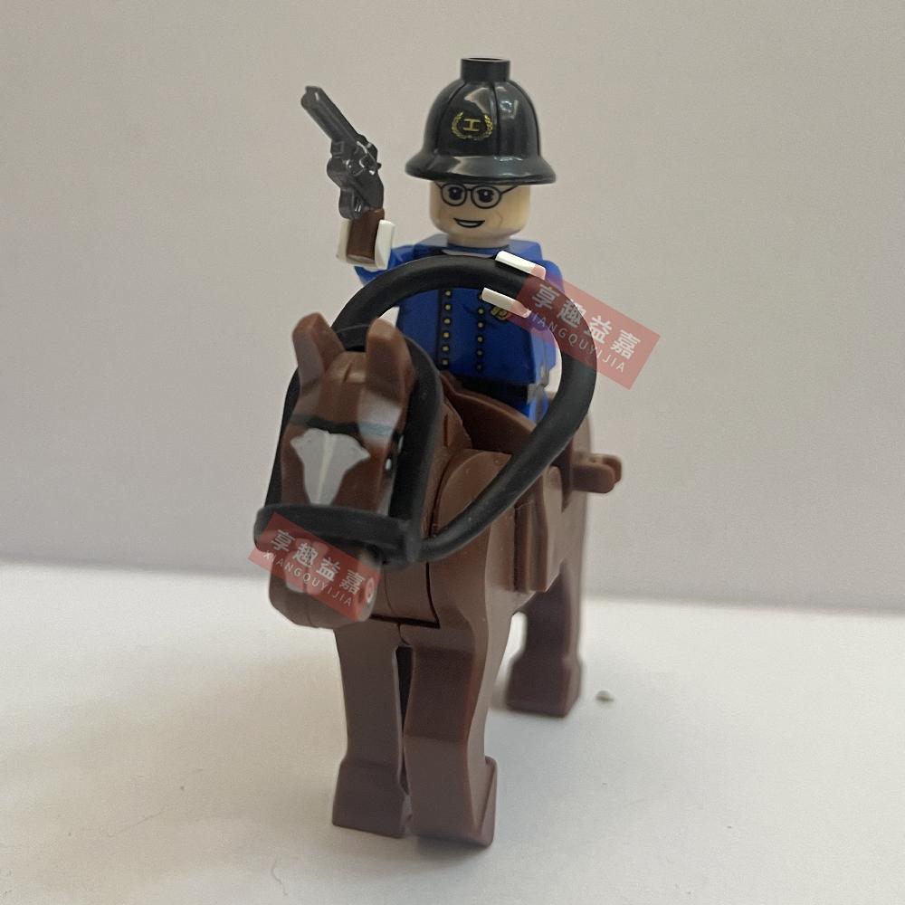 Police Wolf or Deer Detective Science  Valkyrie Building Blocks DIY mini action toy figures Assemble Bricks Children toys Gifts