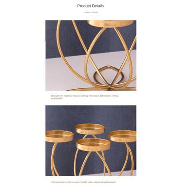 Modern Iron Candlestick Holder Holder Decor Candlelight Dinner Props Ornaments Retro Style Candle Stand Home