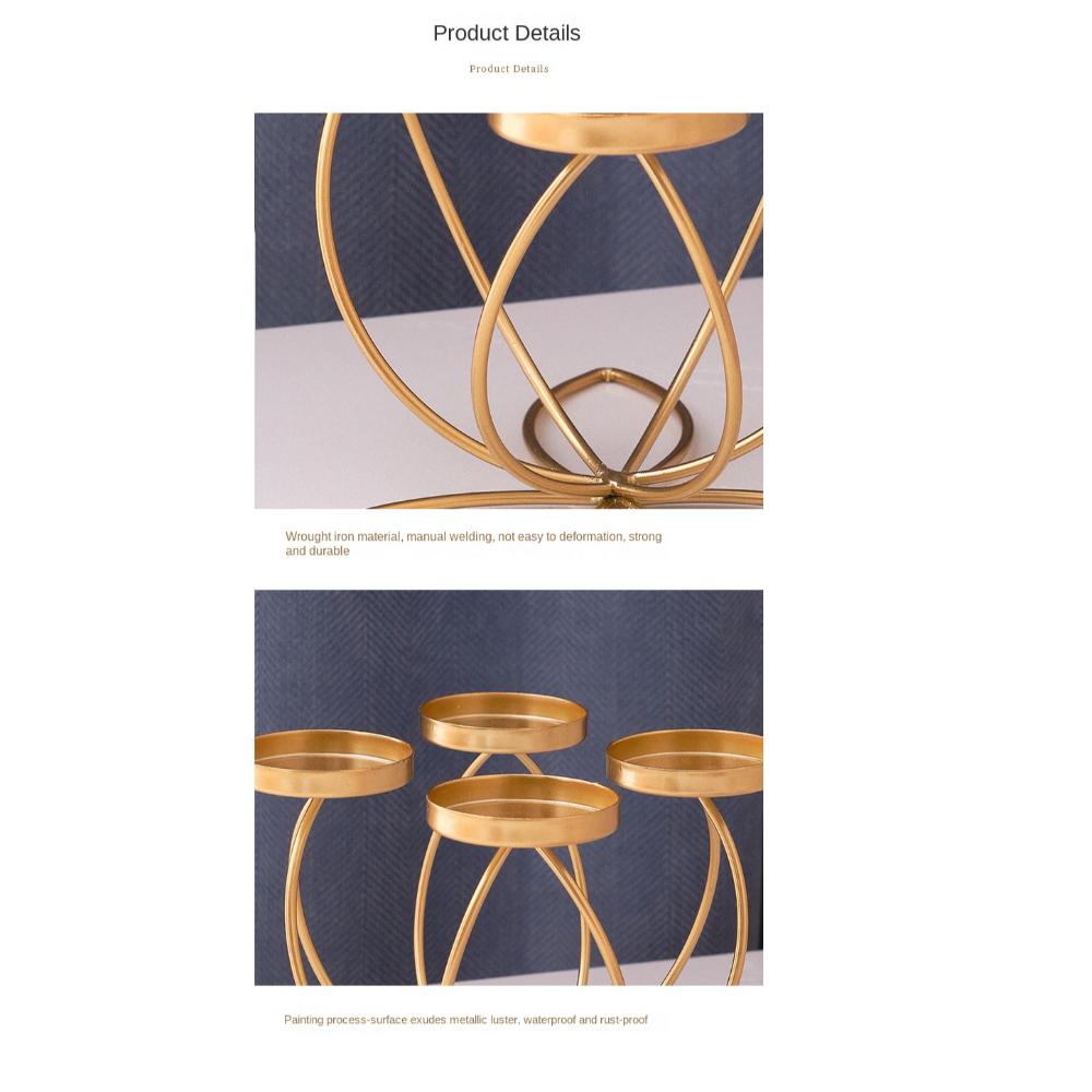 Decor Candlelight Dinner Props Iron Candle Stand Romantic Table Decoration  Bedroom