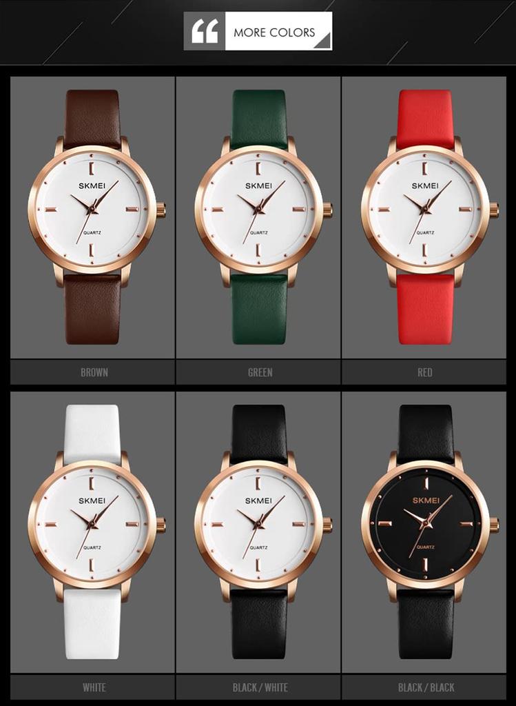 Watch Stylish Simple Leather Strap Small Arm Watch Waterproof Casual Business Ultra Thin Lightweight Watch Cute Brand Analog Quartz High School