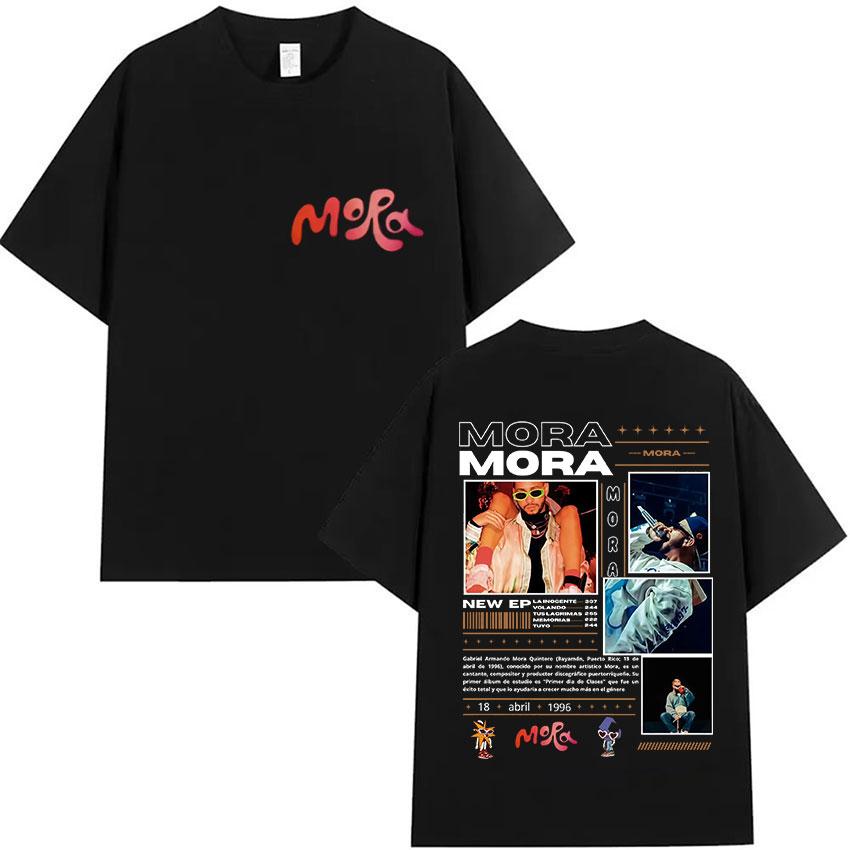 Singer Mora Lo Mismo De La Otra Vez Tour 2025 New Album T Shirts Men Women Summer ONeck High Quality Cotton TShirts Streetwear