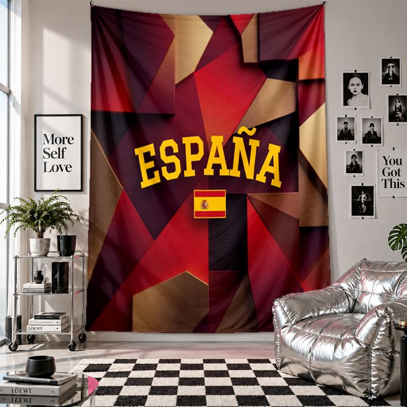 Spain Football Wall Tapestry Home Decor Wall Hanging Cloth for Bedroom Living Room Background