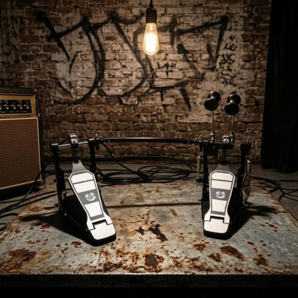 Double Bass Drum Pedal Adjustable Kick Stable for Rehearsal Rooms