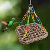 Woven Bird Hammock Woven Grass Bird Hammock Toy Adjustable Chain Ring Comfortable Rocking Toy Bird Accessories For Parrot & Bird