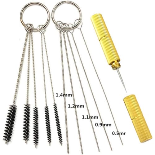 Airbrush Cleaner for Spray Guns, Cleaning Set, 11-Piece Needle & Brush Set, Maintenance Set, Airbrush Accessories, Cleaning Needles, Repair Tool Kit
