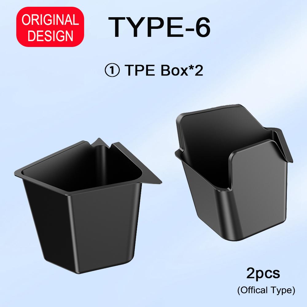 For Tesla Model Y Juniper 2025 Rear Trunk Side Storage Box Cargo Organizer TPE Bin Box Flocking Mat Partition Board Accessories