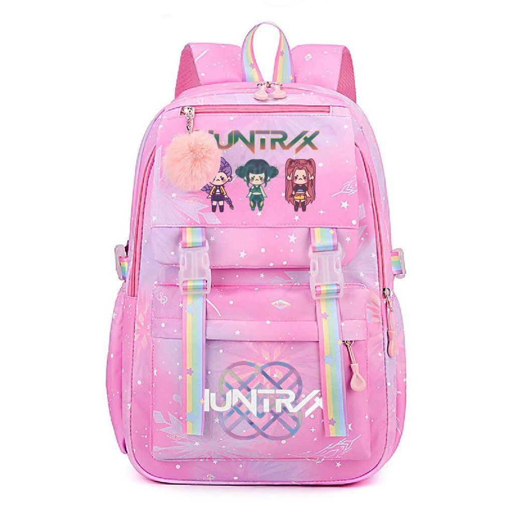 Kids Girls Kpop Rumi Mira Zoey Super Star Singers Printed Backpack Student School Bag