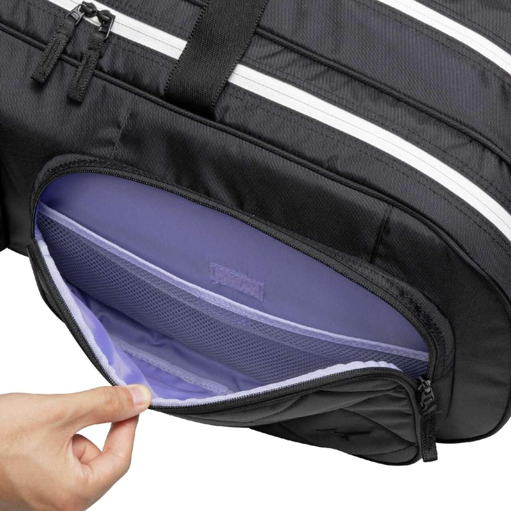 MIZUNO Badminton Racquet Tournament Black x Purple Bag, Case, 2-Way Bag, 73JDC013,