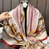 Silk Scarf Women's New Long Scarf Fashion Printed Scarf Air Conditioner Shawl Beach Towel