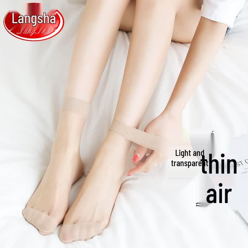 Женские летние тонкие носки до щиколотки Langsha Crystal Sheer Ankle Socks