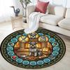 Bulldog Heritage Symbols Round Area Rug Under Office Chairs Bedroom Living Room Home Decor