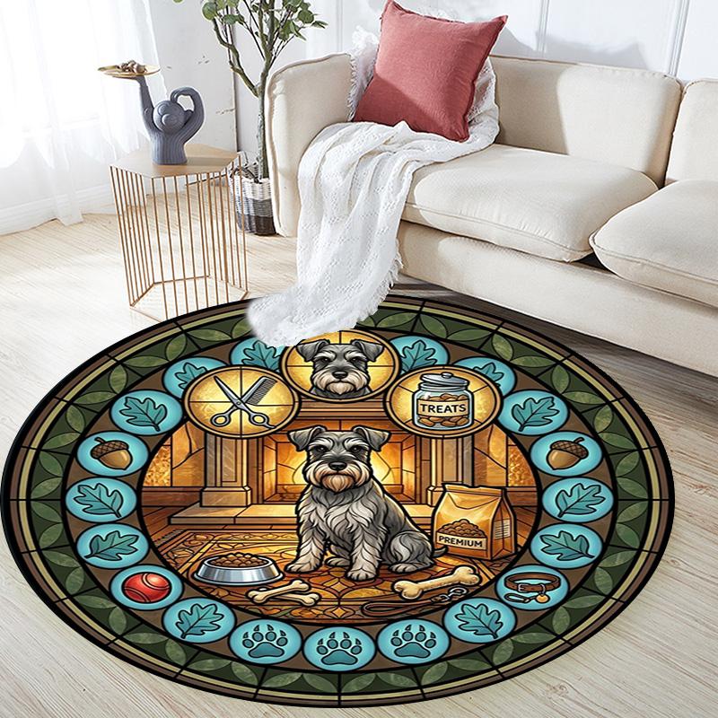 Bulldog Heritage Symbols Round Area Rug Under Office Chairs Bedroom Living Room Home Decor