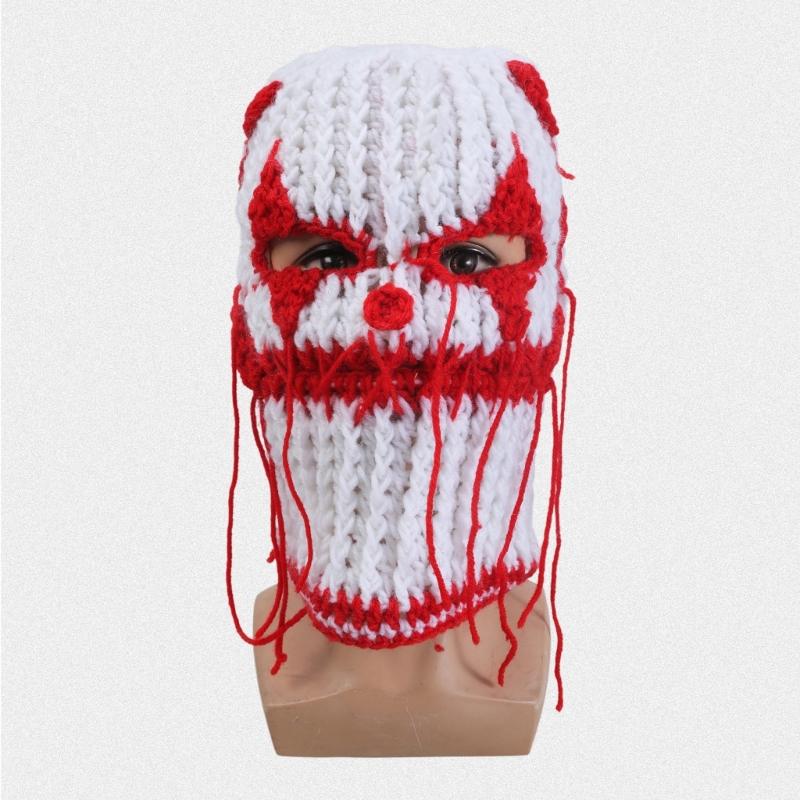 Fun Ghost Balaclava Men Costume Hats Halloween Gift Warm Soft Bucket Hat Halloween Gift Warm Soft Balaclava Hat