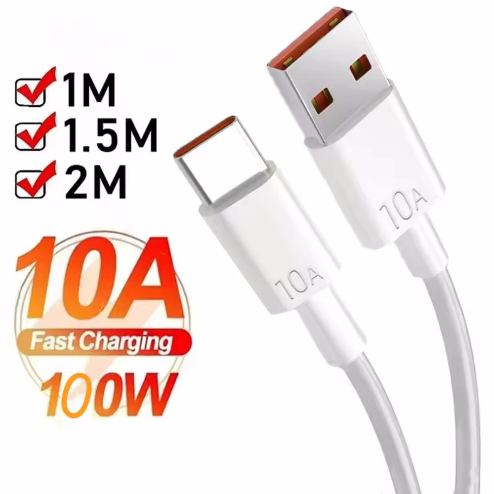 100W 10A USB Type C Data Cable Super Fast Charing Line for Xiaomi Samsung Huawei Mate 60 Honor Quick Charge Type-C Data Cord