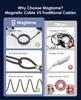 Magtame Lightning to Magnetic to 3A Fast MFi iPhone Charging Cable with Memory Compatible with iPhone Pro USB-C Cable, Adsorption, Tangle-Free, Type-C