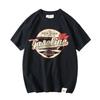 Foreign Trade Tail Goods Summer Pure Cotton American Casual round Neck Short sleeve T-shirt Men's Retro Print Amekaji Half Sleeve Fashion