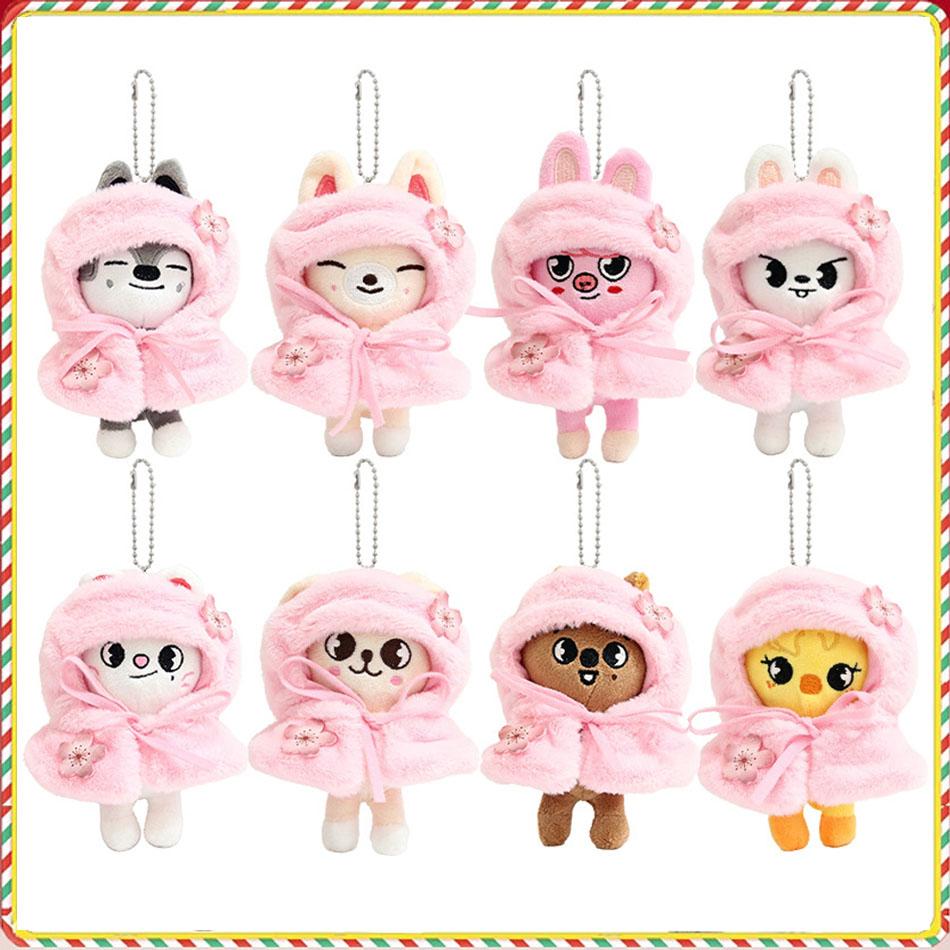 New Cute Sakura Themed Toy Set With Cloak Shawl Dress Up Figure Bag Keychain Decorative Kawaii Plushie Doll Supplies Gift
