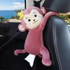 Cartoon Plush Tissue Box Hanging Car Tissue Storage Cute Dog Napkin Holder Car Decor