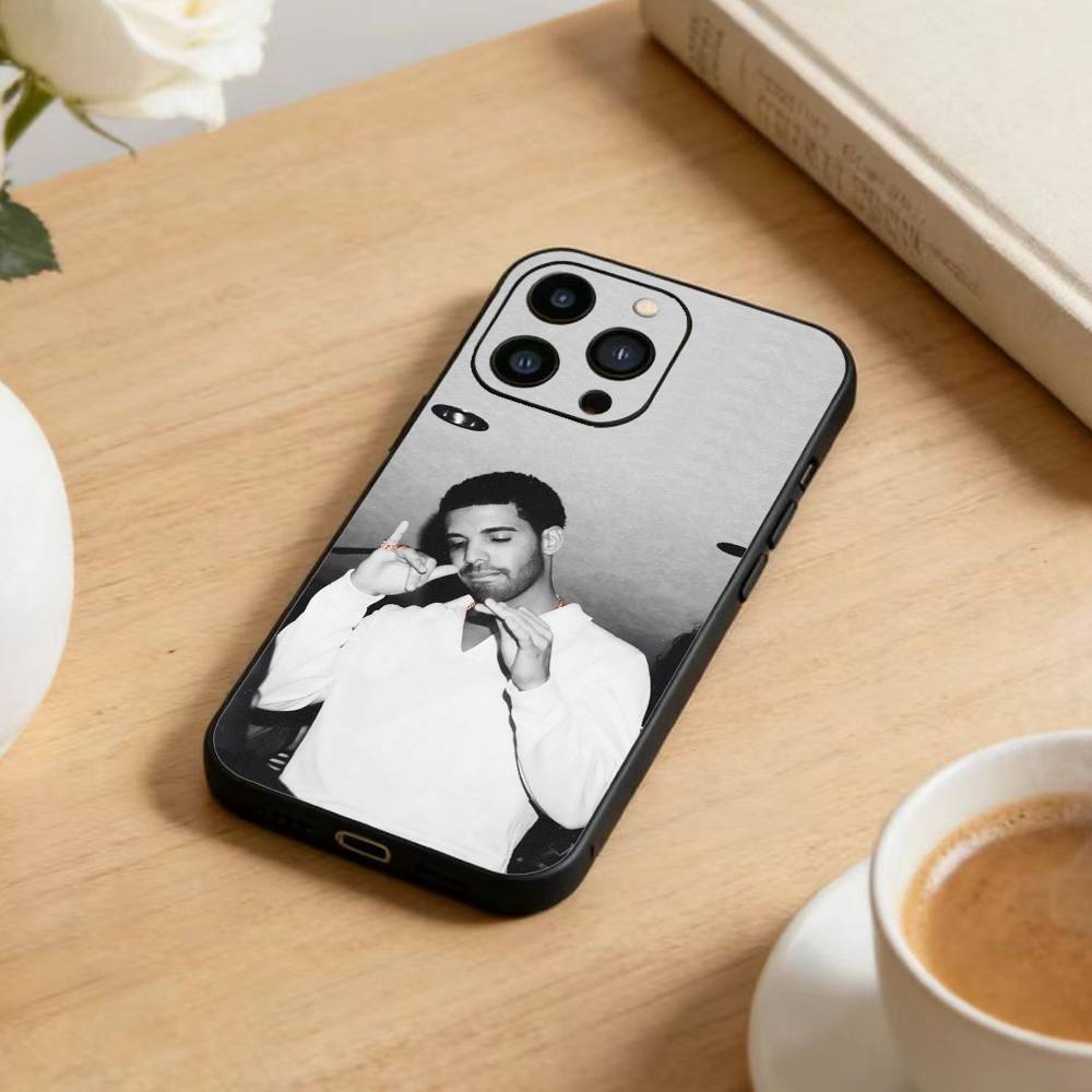 Singer Rapper D-Drake Phone Case For iPhone 16,15,14,13,12,17,Pro Max,Plus Silicone Black Case