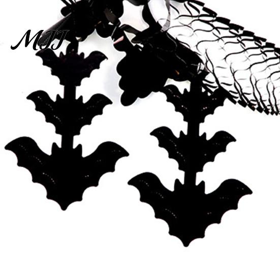 Home Showcase Atmosphere Props 10 FT Halloween Garland, Spooky Spider Bat Pumpkin Hanging Bunting No Assembly Required Holiday Decor Banner Decoration