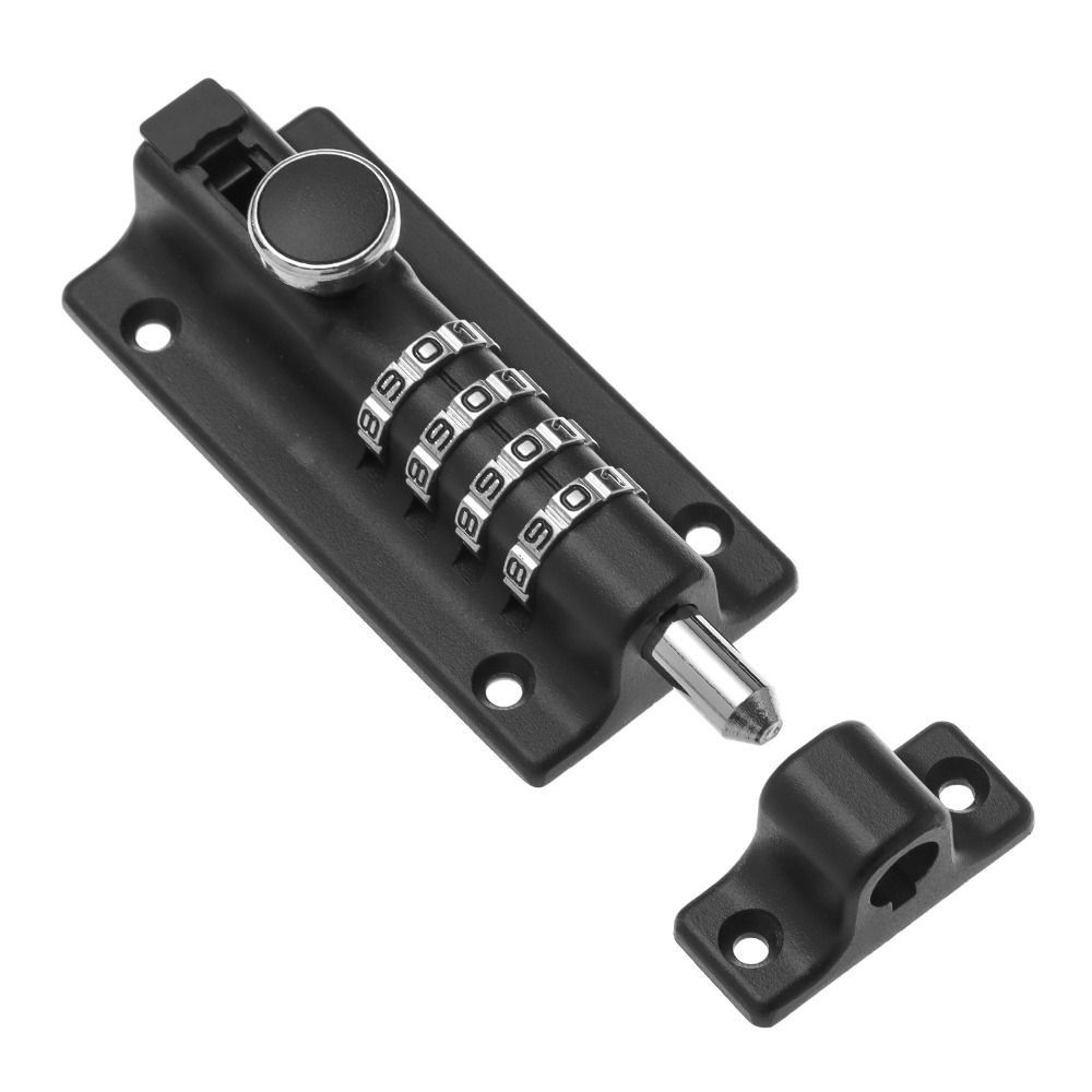 Thicken Combination Locking Bolt Solid Slide Latch Lock 4 Digit Combi Bolt  for Shed Gate Fences