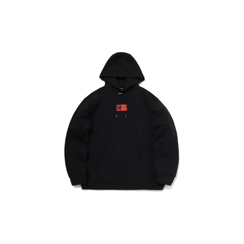 Li Ning Wade Series Color Block Bedruckter Lockerer Pullover Hoodie Herren Hoodies Schwarz AWDQA91-1