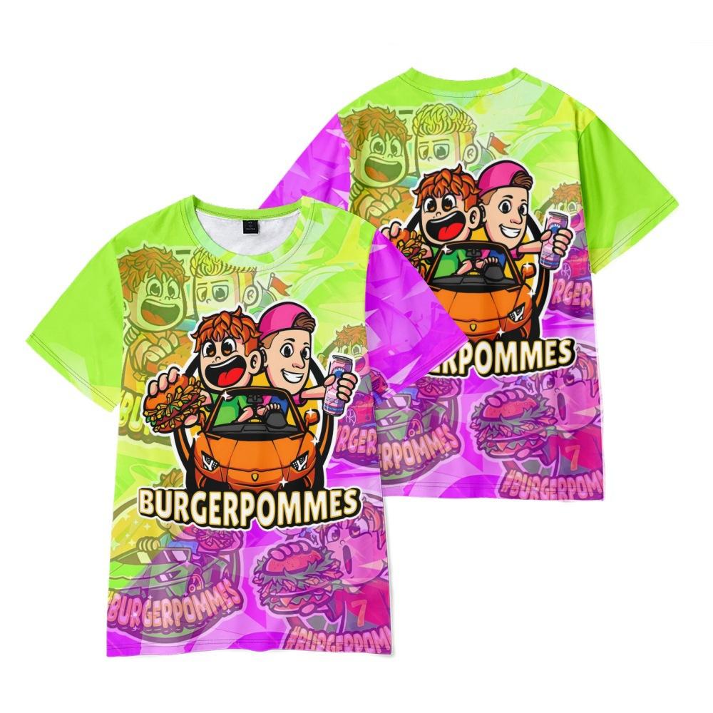 

10 Colors Funny Burgerpommes ICrimax T Shirt Women Men s Tshirt O Neck Casual Unisex Streetwear Fashion Tee M зелений