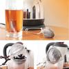 Stainless Steel Tea Infuser Ball with Silver Handle - Mesh Strainer with Press Leaf for Loose Tea & Herbs