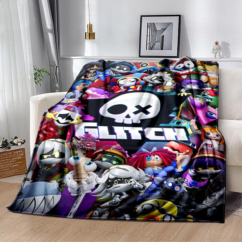 Digital Circus Blanket Warmthful Decor Suitable for Couch Seaside Bedding Four Seasons Universal Modern Style Perfect Gift for Relatives and Friends