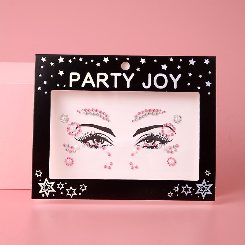 Pegatinas de Pedrería PARTYJOY: Gemas para Maquillaje de Rostro y Ojos para Festivales de Música
