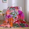 Blossom Fantasy Flannel Blanket Warm Soft Halloween Christmas Couch Warm Cozy Decorative Decor Gift for All Season