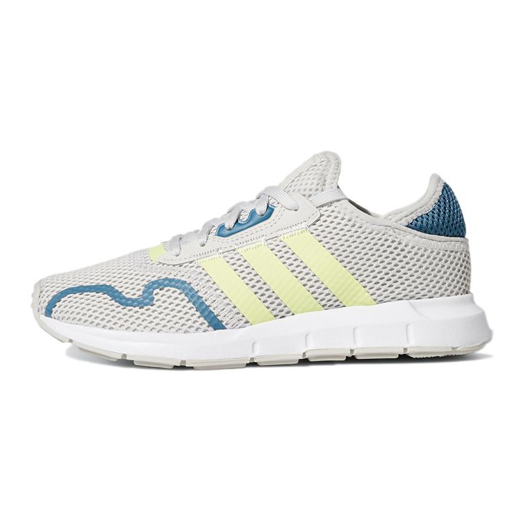 Adidas Originals Swift Run X Mesh Durable Non-Slip Low-Top Kids Running Shoes Kids Running Shoes Gray Yellow Blue Q47119