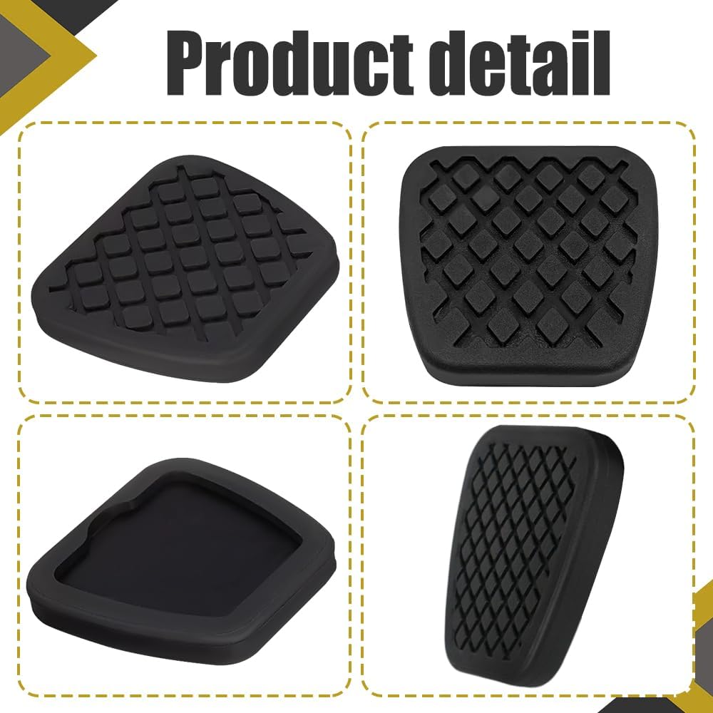 2PCS Rubber Brake Clutch Pedal Pad Cover, Car Pedal Covers, Non-Slip Break Pedal Covers Replacement 46545-SA5-000 46545SA5000, Car Rubber Clutch