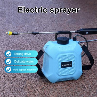 5L/8L Elektrisches Gartensprühgerät Rucksacksprühgerät mit Schultergurt Teleskopstab 2 Düsen Batteriebetriebenes Sprühgerät für die Rasenpflege