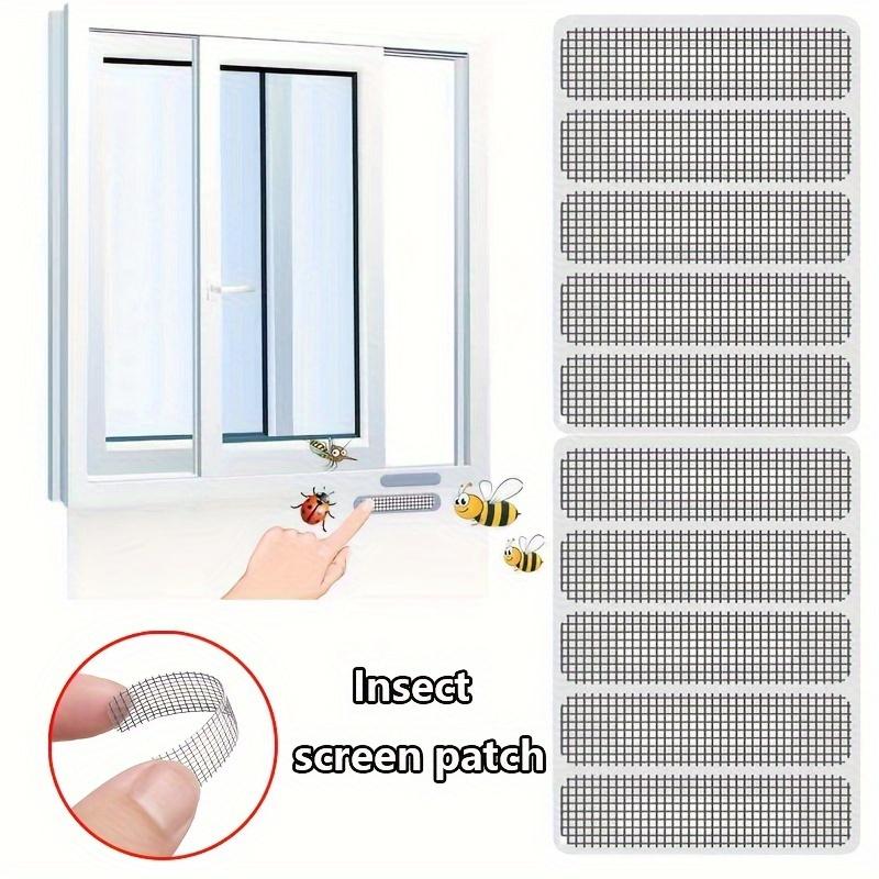 10 sheets/50pcs of Drainage Mosquito Prevention Stickers for Screens And Windows, Featuring Embroidered Fabric Designs