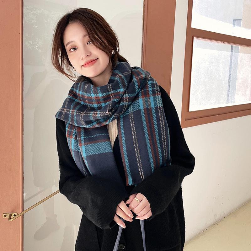 Imitation Cashmere Scarf Women's 2025 New Sweet Warm Medium and Long Scarf Autumn and Winter Shawl Scarf