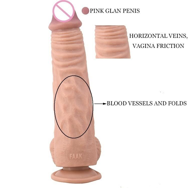 9.5 Inch Long Realistic Big Dildo Woman Masturbator Toys Female Personal Massager with Suction Cup Soft Stimulator Adult Produc