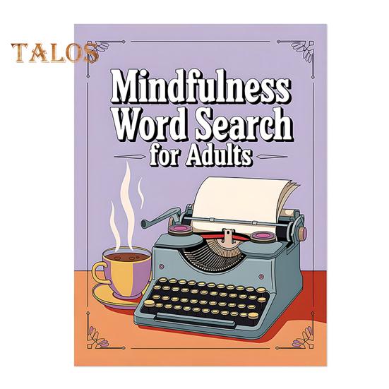 

Книга для поиска слов осознанности для взрослых, расслабляющая книга-головоломка для снятия стресса и беспокойства, успокаивающие головоломки для поиска слов, которые помогут вам сохранять спокойствие и A