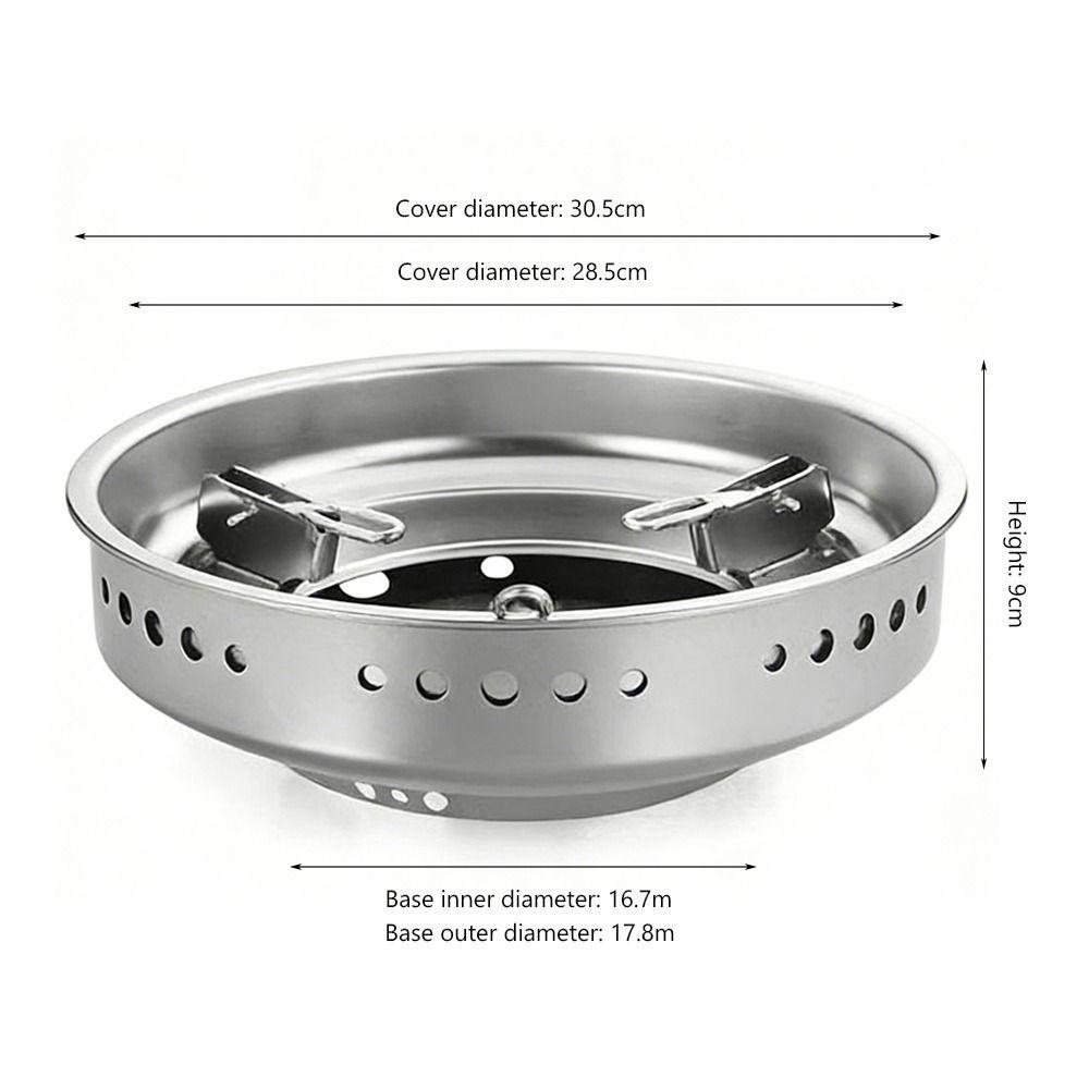 Stainless Steel Gas Stove Rack Windproof Silver Gas Stove Bracket Sturdy Construction Heat Concentration Flame Concentrator Rack