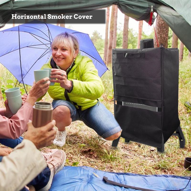 Smoker Cover For Outdoor Grill Outdoor Reflective Smoker Cover Portable BBQ Supplies Windproof Protection Tool For Cooking