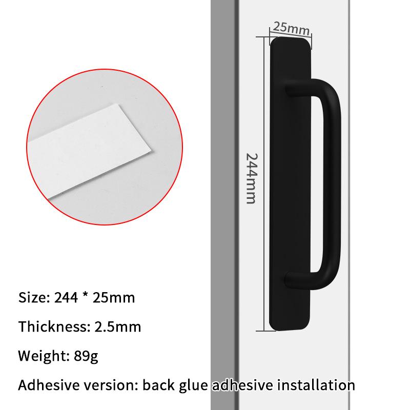 1 Pz Maniglie Autoadesive Istantanee per Cassetti e Armadi, Maniglie per Porte Adesive in Alluminio, Design Senza Foratura
