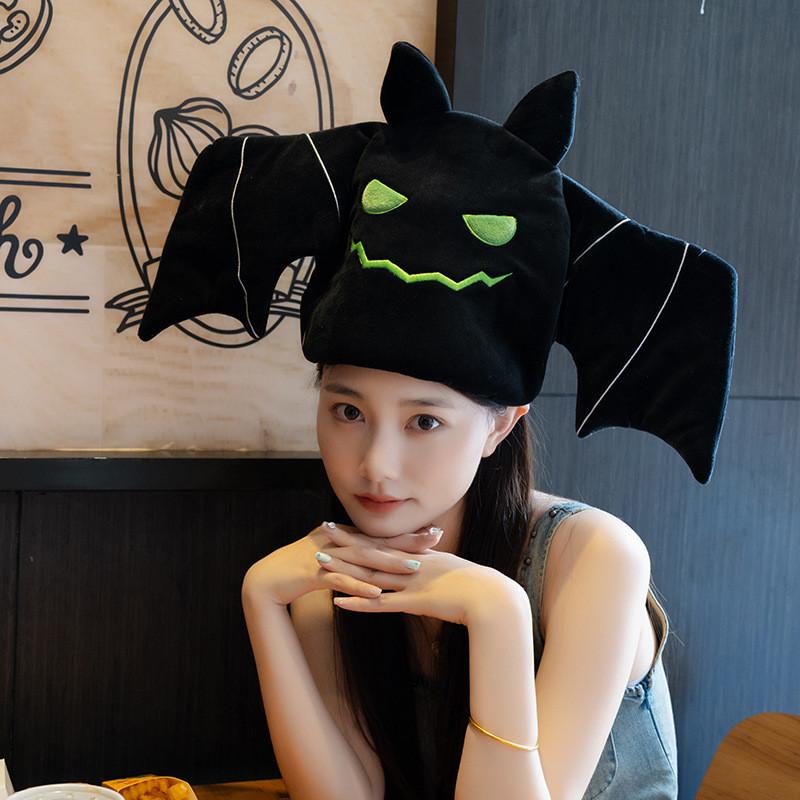 

Halloween Music Glowing Bat Plush Hat Magical Costume Party Fun Props Toy Doll