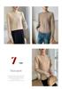 35% Cashmere Women's Round Neck Cable Knit Sweater - Autumn/Winter Pullover