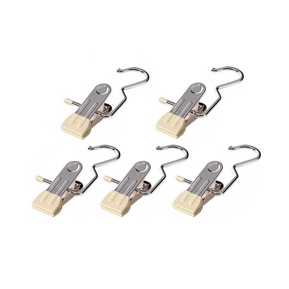 1/3/5PCS Space-Saving Clothespin Hat Pants Storage Hanging Travel Hook, Hanger Clips Towel Clips Boot Hangers for Closet