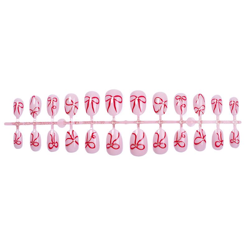 

День святого Валентина Ручная работа Бант Нейл-арт: Накладные ногти премиум-класса