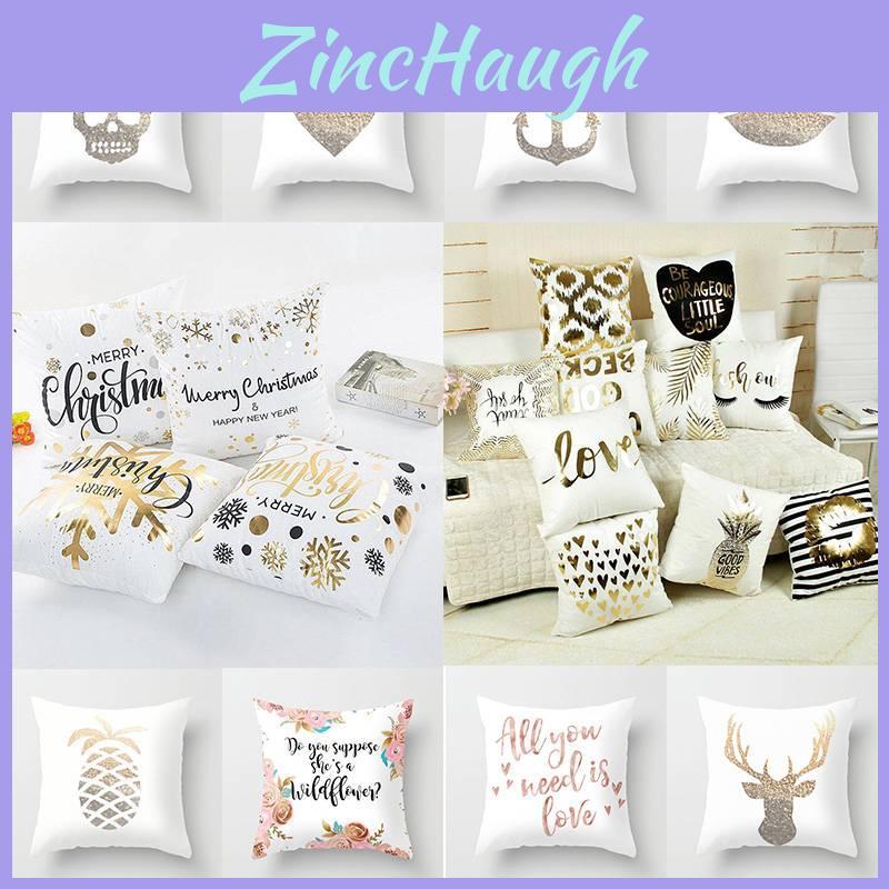 Modern Minimalist Cotton Cartoon Letter Cushion Cover Soft Peach Skin Plush Pillow Cover